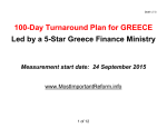 100-Day Turnaround Plan for GREECE Led by a 5
