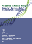 Guidelines on Similar Biologics: Regulatory Requirements for