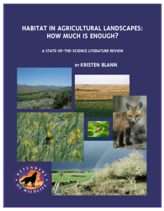 habitat in agricultural landscapes: how much is enough?