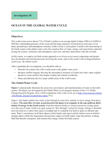 OCEAN IN THE GLOBAL WATER CYCLE