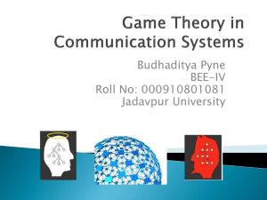 A Game Theoretical Approach to Communication Security