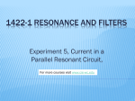 1422-1 Resonance and Filters - Cleveland Institute of Electronics