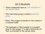 10.3 Alcohols