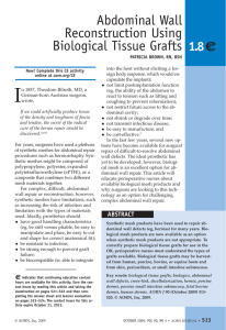 Abdominal Wall Reconstruction Using Biological Tissue Grafts