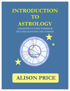 INTRODUCTION TO ASTROLOGY ALISON PRICE