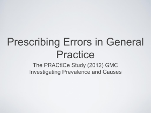 Prescribing Errors in General Practice