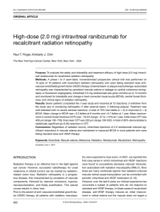 High-dose (2.0 mg) intravitreal ranibizumab for recalcitrant radiation