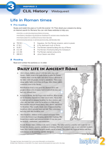 Daily life in Ancient Rome