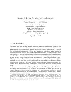 Geometric Range Searching and Its Relatives