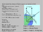 Angle d = Latitude Angle c = Altitude Polaris Angle c