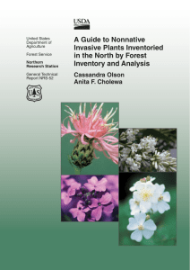 A guide to nonnative invasive plants inventoried in the north by