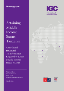 Attaining Middle Income Status - Tanzania