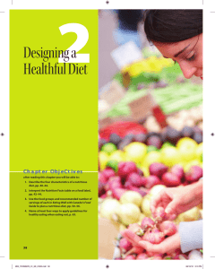 Designing a Healthful Diet