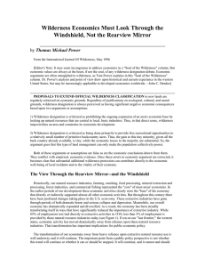 Wilderness Economics Must Look Through the Windshield, Not the