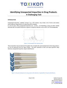 Identifying Unexpected Impurities in Drug Products