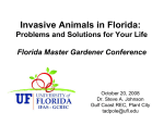 Invasive Animals in Florida - UF/IFAS Office of Conferences and