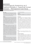 Phototherapeutic Keratectomy as A Treatment Modality in