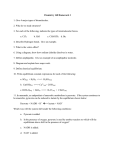 Chemistry 160 Homework 1