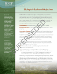 Biological Goals and Objectives