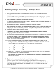 Model Organisms pre-class activity: Huntington disease