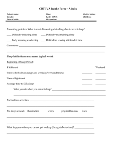 CBT-I VA Intake Form