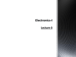 Electronics-I Lecture-3