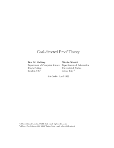 Goal-directed Proof Theory