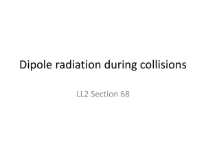 Dipole radiation during collisions