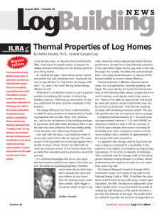 Thermal Properties of Log Homes