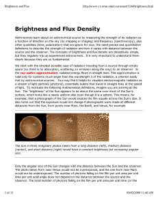 Brightness and Flux Density