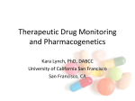 Therapeutic Drug Monitoring and Pharmacogenetics