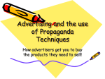 Advertising and the use of Propaganda Techniques
