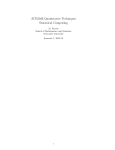 ACE2046 Quantitative Techniques Statistical Computing