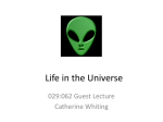 Life in the Universe - University of Iowa Astrophysics