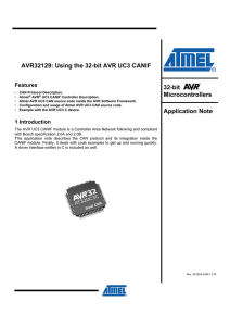 AVR32129: Using the 32-bit AVR UC3 CANIF