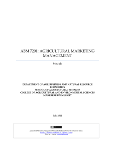 agricultural marketing management