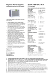 Mains requirements and output specifications