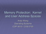 Memory Protection: Kernel and User Address Spaces