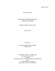ancillary service details: voltage control