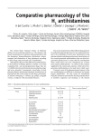 Comparative pharmacology of the H antihistamines