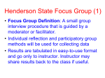 Focus Group - Henderson State University