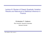 Review of Classic Quadratic Variation Results and