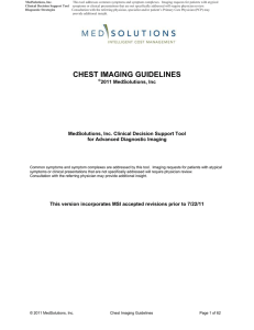 chest imaging guidelines