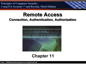 Authentication and Remote Access