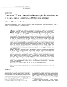 Cone beam CT and conventional tomography for the detection of