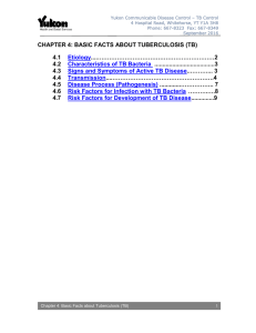 Chapter 4: BASIC FACTS ABOUT TUBERCULOSIS (TB)