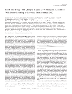 Short- and Long-Term Changes in Joint Co