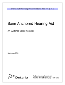 Bone Anchored Hearing Aid