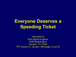 Everyone Deserves a Speeding Ticket