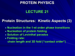 HHMI meeting, FOLDING - The Protein Physics Laboratory